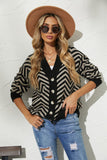 V-Neck Button-Down Cardigan