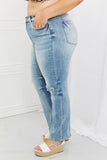 Judy Blue Natalie Distressed Straight Leg Jeans