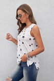 Star Print Tank with Slits • More Colors