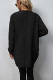 Rib-Knit Open Front Pocketed Cardigan • More Colors