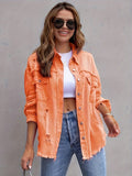 Relaxed Fit Distressed Denim Jacket • More Colors