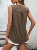Lace Contrast Scoop Neck Tank • More Colors