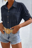 Roll-Tab Sleeve Shirt with Pockets • More Colors