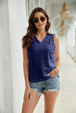 Lace Scalloped Keyhole V-Neck Tank • More Colors