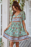 Tie Neck Short Sleeve Dress • More Colors
