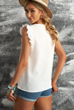 Ruffle Shoulder V-Neck Top • More Colors