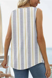 Printed Square Neck Curved Hem Tank • More Colors