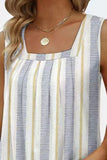 Printed Square Neck Curved Hem Tank • More Colors
