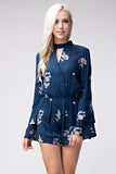 Long Sleeve Floral Romper