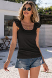 Scoop Neck Lace Cap Sleeve Tank • More Colors