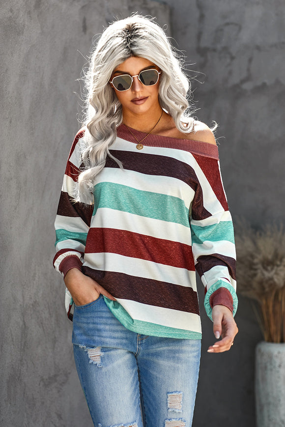 Multi Striped Color Block Top