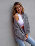 Relaxed Fit Distressed Denim Jacket • More Colors