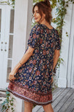 Tie Neck Short Sleeve Dress • More Colors