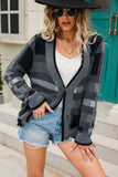 Striped Button-Front Fuzzy Cardigan • More Colors