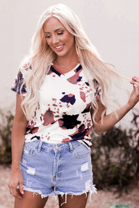 V-Neck Short Sleeve Tee Shirt