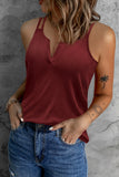 Double-Strap Notched Neck Tank • More Colors