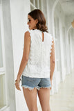 Lace Scalloped Keyhole V-Neck Tank • More Colors