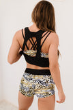 Printed Scoop Neck Three-Piece Swim Set • More Colors