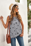 Star Print Tank with Slits • More Colors
