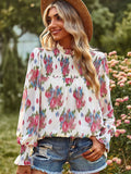 Floral Smocked Lantern Sleeve Blouse • More Colors