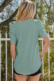 Puff Sleeve V-Neck Tee • More Colors