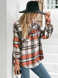 Meet You Outside Plaid Button Down Curved Hem Shacket • More Colors