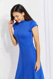 Self Made Woman Mock Neck Dress