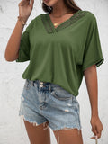 V-Neck Short Sleeve Blouse • More Colors
