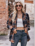 Plaid Dropped Shoulder Longline Shirt • More Colors