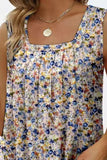 Printed Square Neck Curved Hem Tank • More Colors