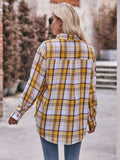 Plaid Dropped Shoulder Longline Shirt • More Colors