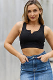 Sleeveless Ribbed V-Neck Bralette