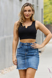 Sleeveless Ribbed V-Neck Bralette