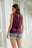 Lace Scalloped Keyhole V-Neck Tank • More Colors