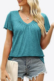 V-Neck Flutter Sleeve Tee Shirt • More Colors