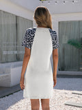 Leopard Print Round Neck Dress • More Colors