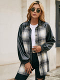 Plaid Button Down Raglan Sleeve Jacket • More Colors