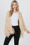 Fab Fringe Cardigan - Black