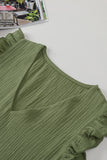 Ruffle Shoulder V-Neck Top • More Colors