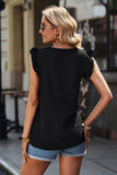 Ruffle Shoulder V-Neck Top • More Colors