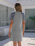 Leopard Print Round Neck Dress • More Colors