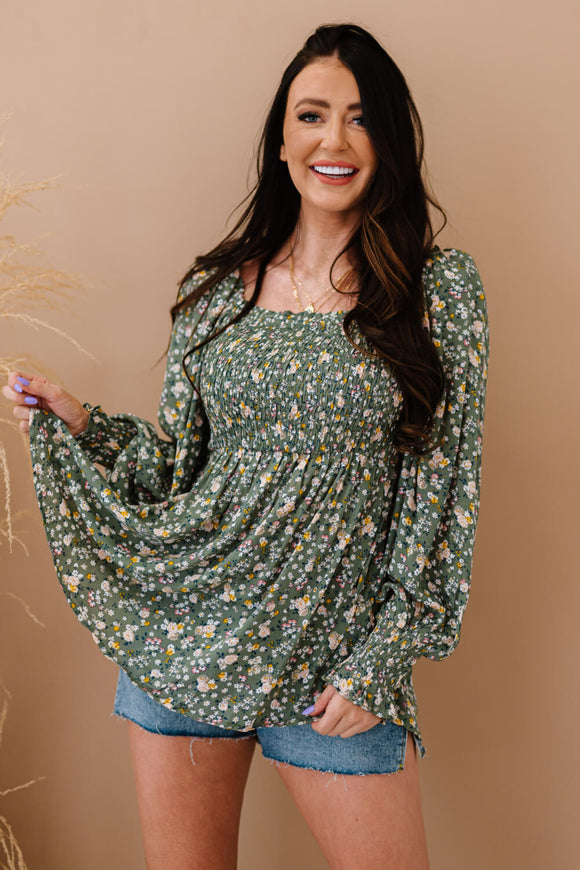 Flora and Fauna Smocked Blouse