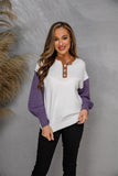 Round Neck Buttoned Knit Top • More Colors