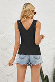 Openwork V-Neck Knit Top • More Colors