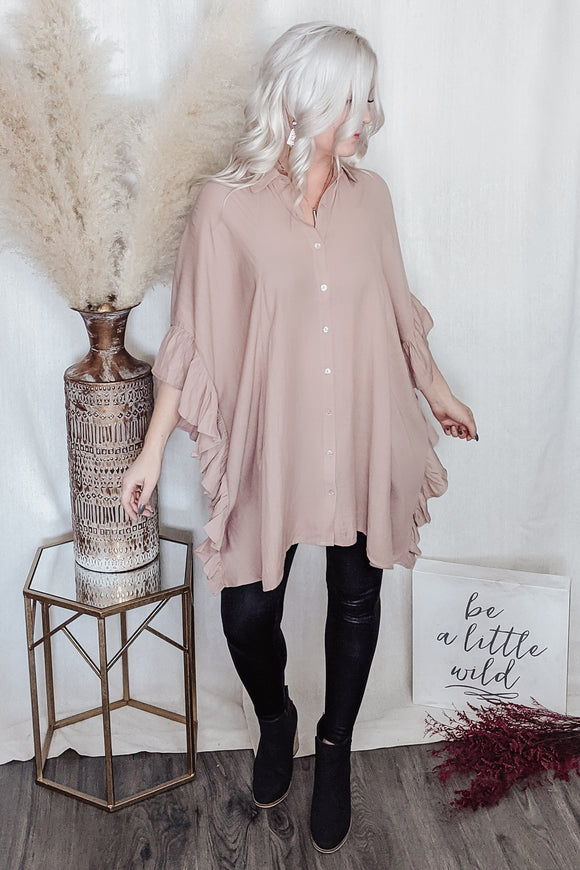 Raven Ruffle Tunic