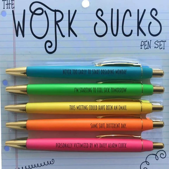 Work Sucks Pen Set