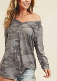 Salute Camo L/S Tee - Gray