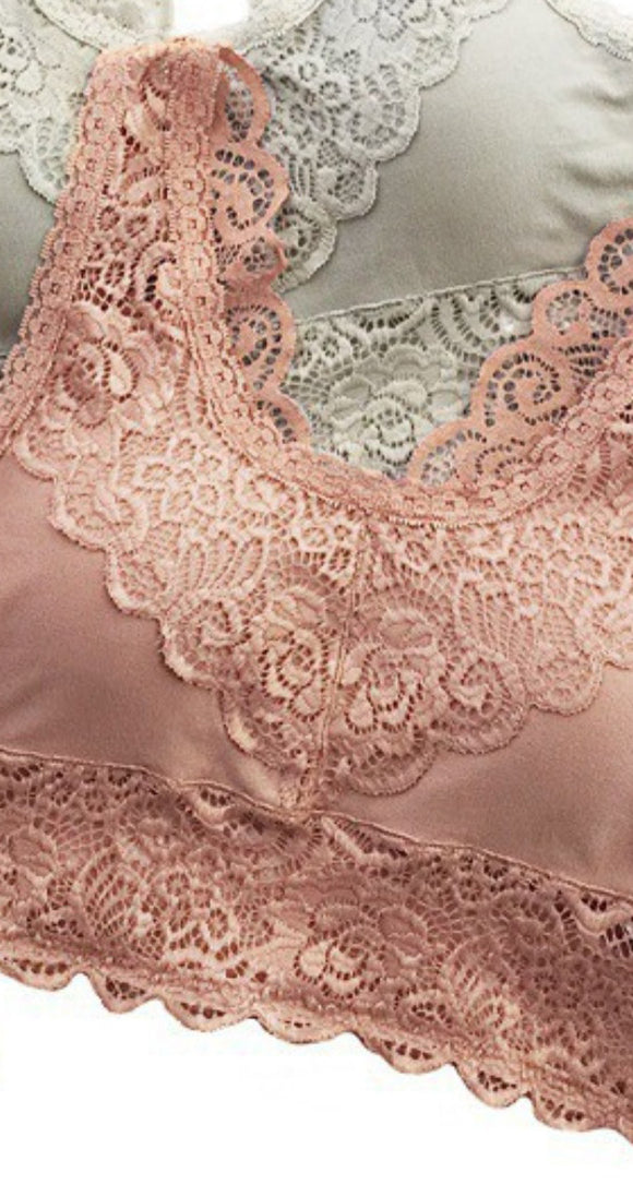 Lace Bralette - Rose