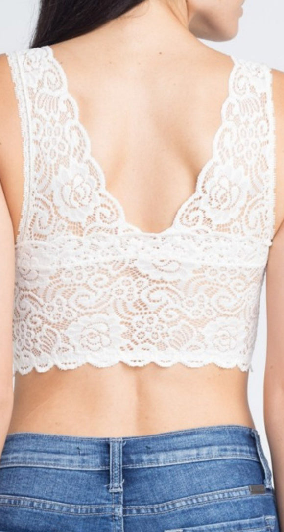 Lace Bralette - White
