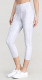 White Snake Capri Leggings